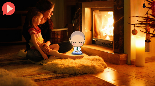 Relaxing by the fireplace meditation for kids